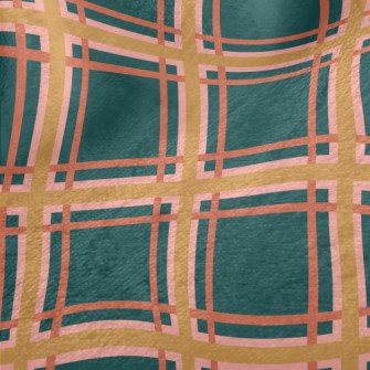 Neat Green Plaid Minky