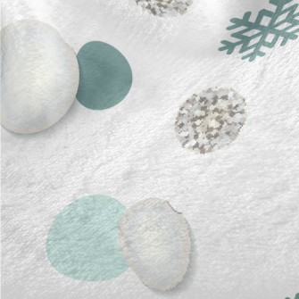 Bright Snowflake Dots Minky