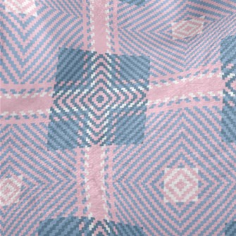 Pink And Blue Braid Minky