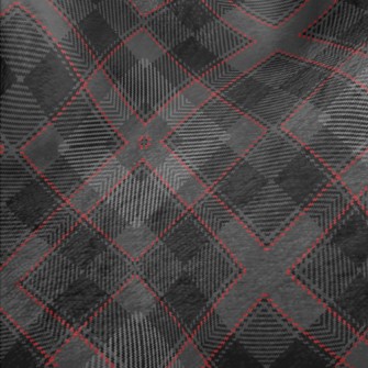 Black Woven Plaid Minky