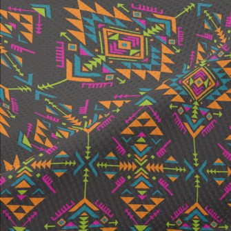 Colorful Geometric Shapes Piqué