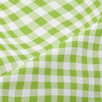 Green Checkerboard Piqué