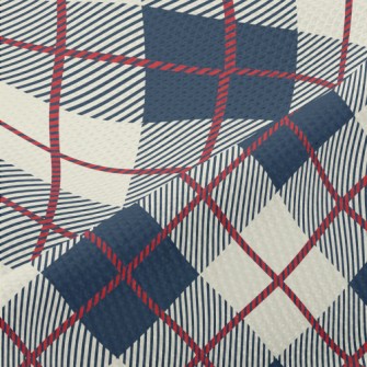 Blue Scotch Plaid Piqué