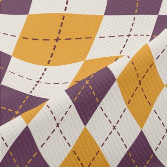 Purple And Yellow Rhombus Piqué