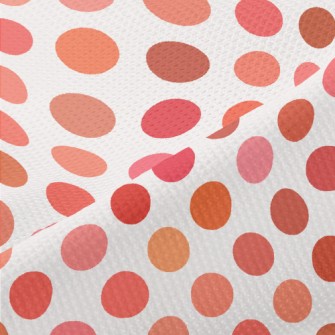 Pink Orange Dots Piqué