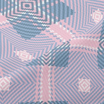 Pink And Blue Braid Piqué
