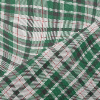 Green Square Stripes Piqué