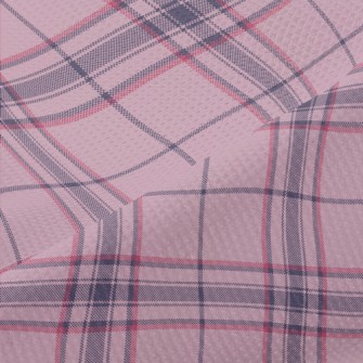 Pink And Purple Large Plaid Piqué