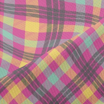 Bright Plaid Piqué