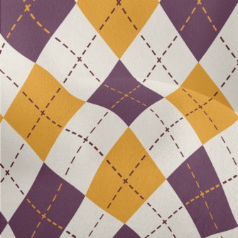 Purple And Yellow Rhombus Lightweight Performance Linen