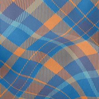 Ocean Blue Check Lightweight Performance Linen