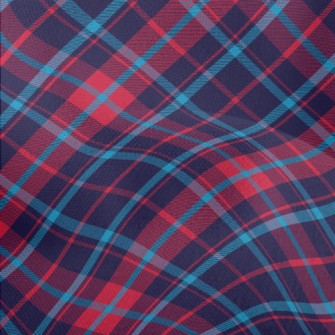 Bright Red And Blue Checkered Lightweight Performance Linen