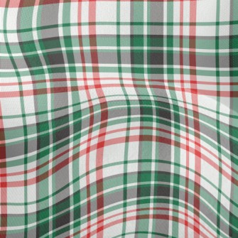 Red And Green Small Plaid Lightweight Performance Linen