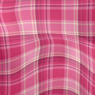 Sweet Pink Plaid Lightweight Performance Linen