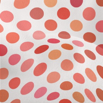 Pink Orange Dots Lightweight Performance Linen