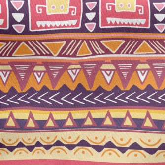 Tribal Pattern Jersey Backed Fleece