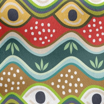 Tribal Eyes Jersey Backed Fleece