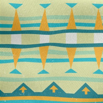 Geometric Arrow Pattern Jersey Backed Fleece