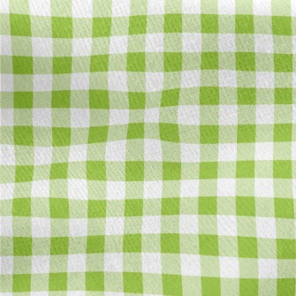 Green Checkerboard Jersey Backed Fleece