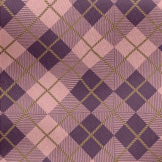 Pink And Purple Plaid Jersey Backed Fleece