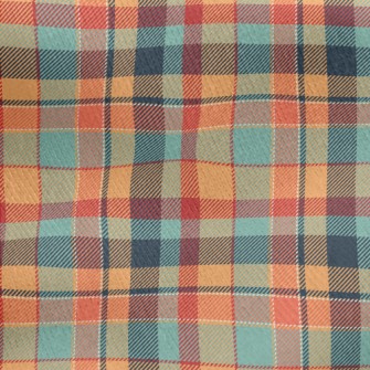 Orange Scotch Plaid Jersey Backed Fleece