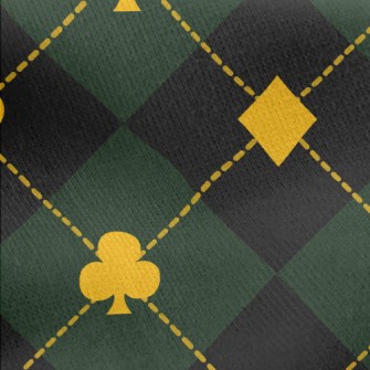 Playing Card Plaid Jersey Backed Fleece