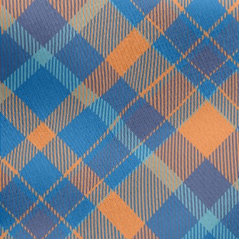 Ocean Blue Check Jersey Backed Fleece