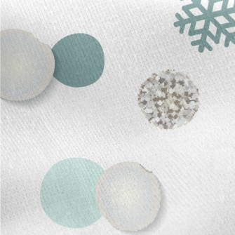 Bright Snowflake Dots Jersey Backed Fleece