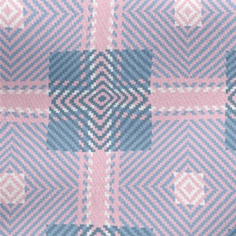 Pink And Blue Braid Jersey Backed Fleece