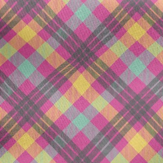 Bright Plaid Jersey Backed Fleece