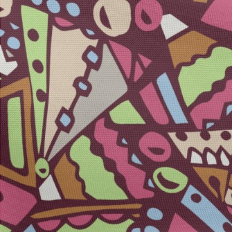 Color Triangle Design Pongee