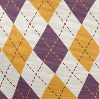 Purple And Yellow Rhombus Pongee