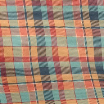 Orange Scotch Plaid Pongee