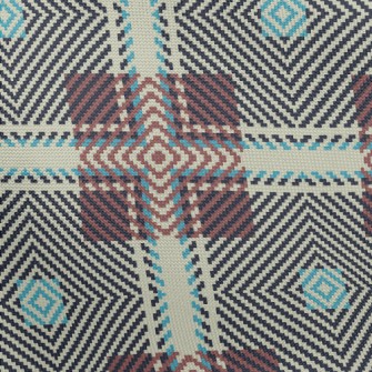 Coffee Woven Grid Pongee