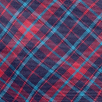 Bright Red And Blue Checkered Pongee