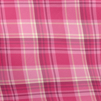 Sweet Pink Plaid Pongee