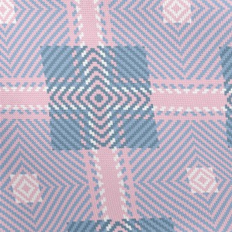 Pink And Blue Braid Pongee