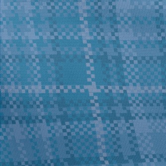 Blue Fine Plaid Pongee