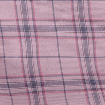 Pink And Purple Large Plaid Pongee