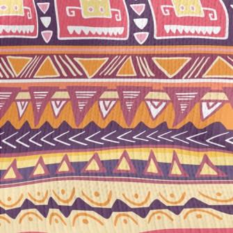 Tribal Pattern Stretch Jersey