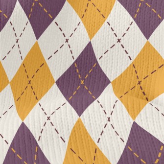 Purple And Yellow Rhombus Stretch Jersey