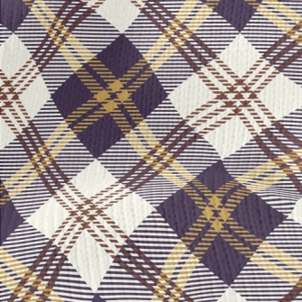 Elegant Purple Plaid Stretch Jersey