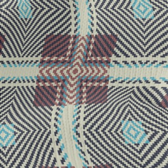 Coffee Woven Grid Stretch Jersey