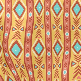 Cute Tribal Stripes Lightweight Cotton Poplin