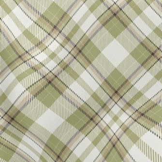 Green Plaid Cross Lightweight Cotton Poplin