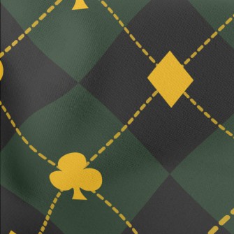 Playing Card Plaid Lightweight Cotton Poplin