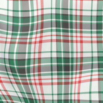 Red And Green Small Plaid Lightweight Cotton Poplin