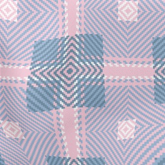 Pink And Blue Braid Lightweight Cotton Poplin