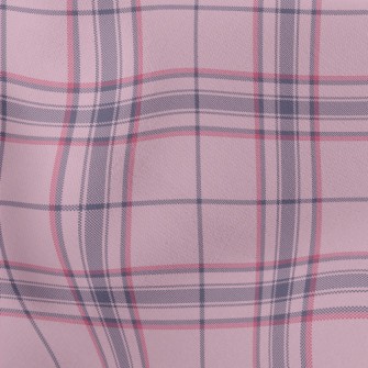Pink And Purple Large Plaid Lightweight Cotton Poplin