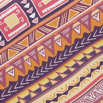 Tribal Pattern Midweight Cotton Poplin